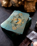 Load image into Gallery viewer, Divinatory teal’n’gold Tarotkort
