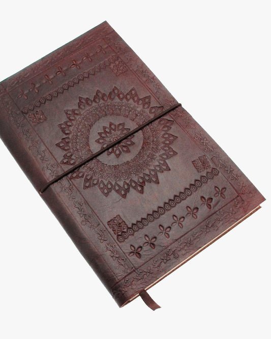 Håndlavet Fairtrade Notesbog m/elastik - medium