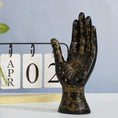 Load image into Gallery viewer, Hamsa Hånd SORT – beskyttelse og ro til dit rum
